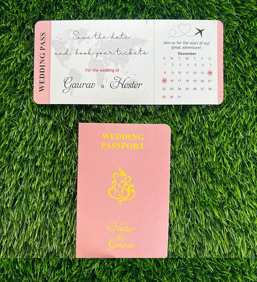 Passport type Wedding Invitation Cards