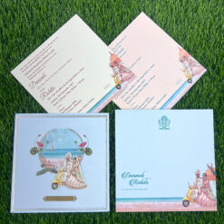 Explore Pastel Colour Wedding Cards at Metro Cards, Ahmedabad. Discover elegant pink, peach, lavender, sage green and powder blue wedding invitations with customized designs.