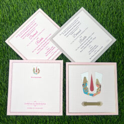 Explore Pastel Colour Wedding Cards at Metro Cards, Ahmedabad. Discover elegant pink, peach, lavender, sage green and powder blue wedding invitations with customized designs.