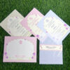 Explore Pastel Colour Wedding Cards at Metro Cards, Ahmedabad. Discover elegant pink, peach, lavender, sage green and powder blue wedding invitations with customized designs.